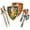 Blue + Red, variant on Liontouch - Noble Knight Foam Sword, Shield & Axe, Blue | Playfighting Set For Boys Aged 3-8 Years
