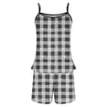 thumbnail image 4 of Paiwinds Women's Pajama Set - Printed Sleeveless Camisole & Elastic Shorts with V-Neck Design, Stretchy Summer Sleepwear, 4 of 5