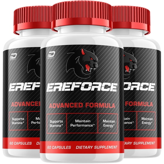 EreForce for Men Capsules – Ere Force Vitamin Complex Pills, Energy, 3 Pack, 180 Capsules