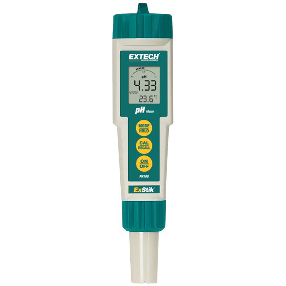 Medidor de pH Extech PH100 impermeable ExStik II con electrodo