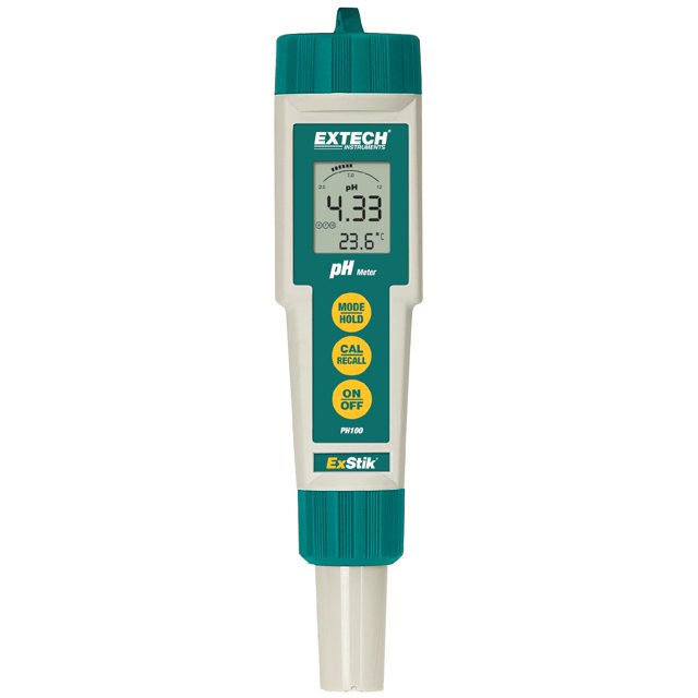Medidor de pH Extech PH100 impermeable ExStik II con electrodo