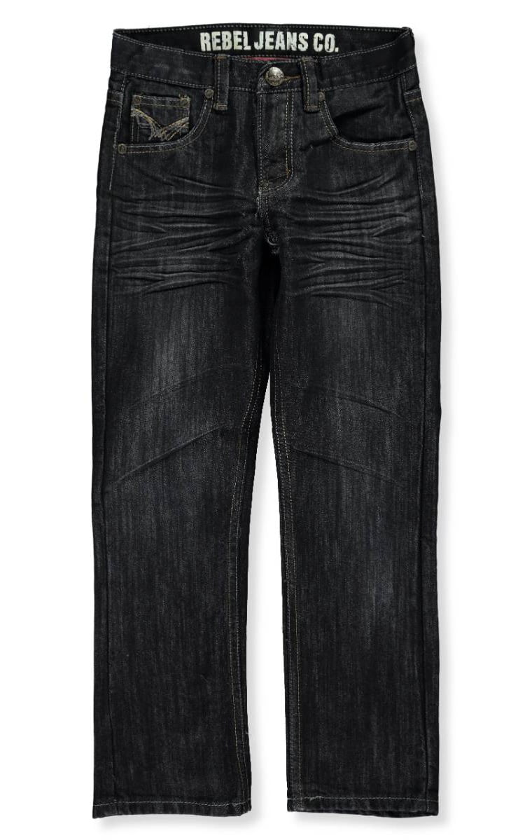 Rebel Jeans - Rebel Jeans Big Boys' Jeans (Sizes 8 - 20) - black wash ...