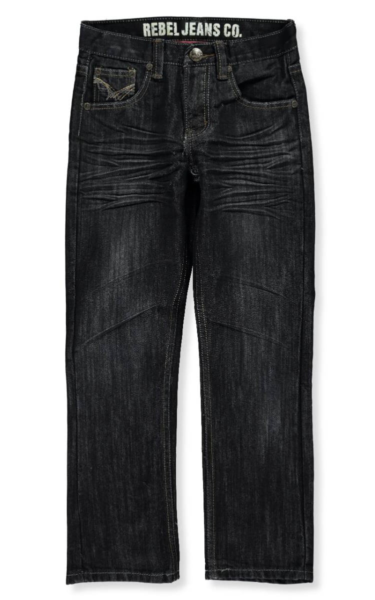 Rebel Jeans Rebel Jeans Big Boys' Jeans (Sizes 8 20) black wash