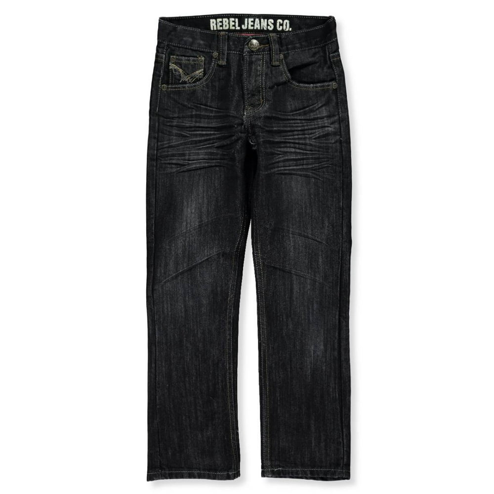 Rebel Jeans Rebel Jeans Big Boys' Jeans (Sizes 8 20) black wash