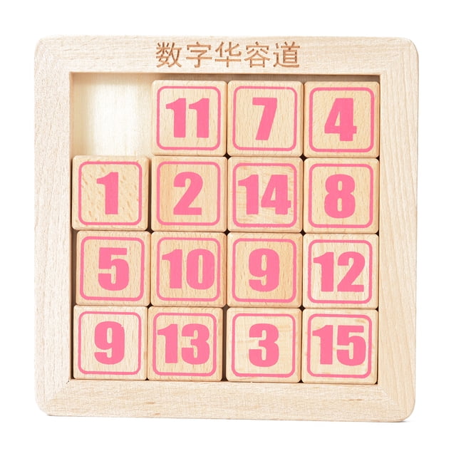 Juguetes matemáticos educativos rompecabezas de madera juguetes niños bebé número digital rompecabezas juguete regalo rosa