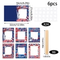 thumbnail image 4 of Accessoires Photo Patriotiques - 6 Cadres Photo Rouges, Blancs et Bleus pour la Fête de l'Indépendance avec Poignées pour Décorations de Fête du 4 Juillet, 4 of 8