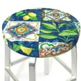 thumbnail image 3 of Lsque Lemon and Leaves Round Bar chair cushion covers Velvet Fabric Premium Comfort Protects from Scratches and Stains for 14-17 Inch Chair- 13 inch, 3 of 7
