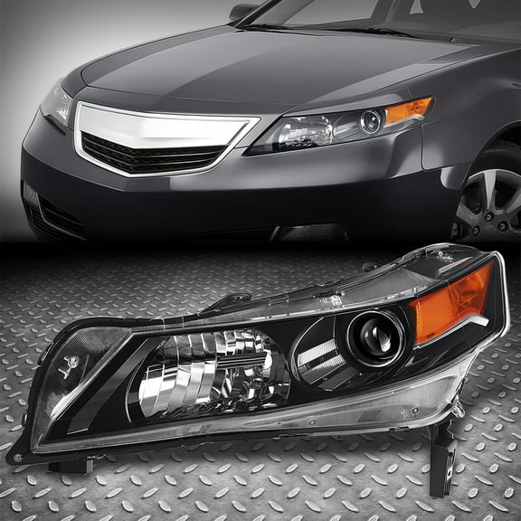NUVISION for 12-14 Acura TL OE Style Driver Left Side Projector Headlight Head Lamp Black