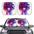 thumbnail image 2 of Sikiie Dual Skulls Colorful Fusion Print Foldable Car Windshield Sun Visor, Car Window Sunshade Suitable for Sedan, SUV and Truck Car Accessories-Large, 2 of 6