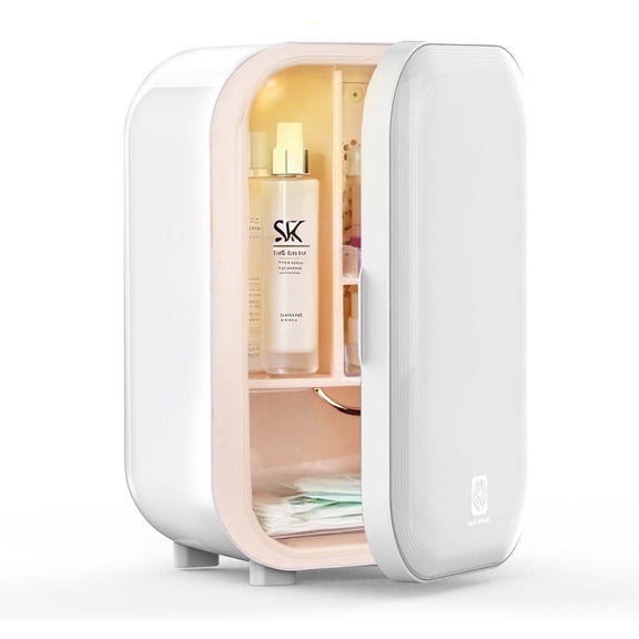 Advwin 22L Mini Skincare Fridge, Personal Beauty Makeup Cosmetics Small Refrigerator for Bedroom, Dorm, White