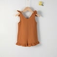 thumbnail image 3 of Aofany Toddler Kids Baby Girls Jumpsuit Shorts Straps Solid Ruffle Rompers Summer Outfits 1-6 Years, 3 of 8