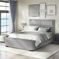 thumbnail image 5 of Furniture of America Fremont Contemporary Fabric Full Bed with Storage in Gray, 5 of 10