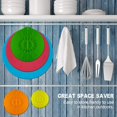 thumbnail image 4 of Couvercle en silicone, 5 Pcs Couvercles de Conservation de Différentes Tailles, Couvercle en silicone - Sans BPA et Réutilisable, Couvercle de Rangement pour Bols, Tasses, Boîtes, Fruits et Micro-Ondes (Rond), 4 of 7