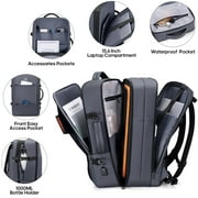UKEIN Travel Backpack with USB Charging Port 40L Expandable 17 Inch Carry On Backpack Water-resistant Work Business Laptop Backpack for Men