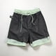 thumbnail image 5 of Pantalones cortos deportivos de cuero de modelo informal para hombre, corte holgado, talla estadounidense, tallas grandes, cinco, tendencia de moda de verano, estilo punk para club, 5 of 5