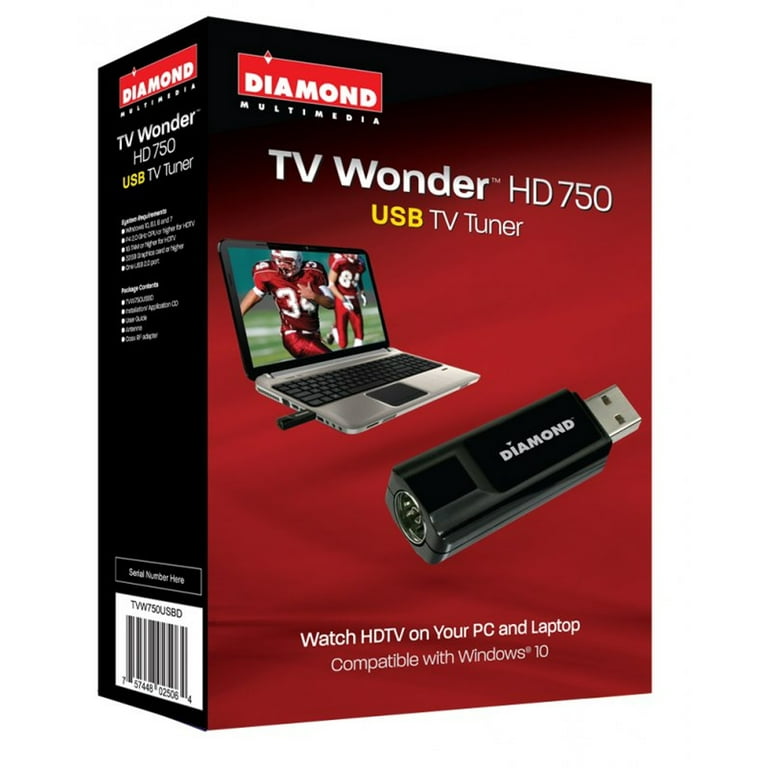 Gymnast afkom Tredje Best Data Products TVW750USBD Diamond ATI Theater HD 750 USB TV Tuner -  Walmart.com