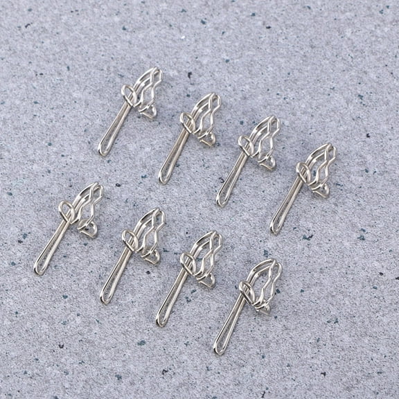 WHAMVOX  100 Pcs Curtain Hooks Silver Set Prevent Falling off Sturdy