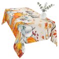 thumbnail image 2 of Thanksgiving Table Cloth Waterproof Tablecloths, Orange White Pumpkin Maple Leaf Branches Tablecloth Dining Table Cover for Kitchen Party Tabletop Outdoor, Rectangle Tablecloth 60x120 Inch, 2 of 9