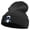 Black, variant on Floating Robot Embroidered 12 Inch Long Knitted Beanie - Black OSFM