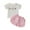 Pink, variant on TAGOLD Summer Outfit Sets for Kids Clothes,Girls Outfit Sets,Fashion Girls' Casual Short Sleeve Round Neck Collar Botton Solid Short Pants Sets