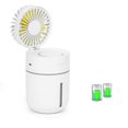 thumbnail image 2 of Mini ventilador portátil de escritorio con pulverizador, humidificador de aire para casa, oficina y coche (blanco), 2 of 5