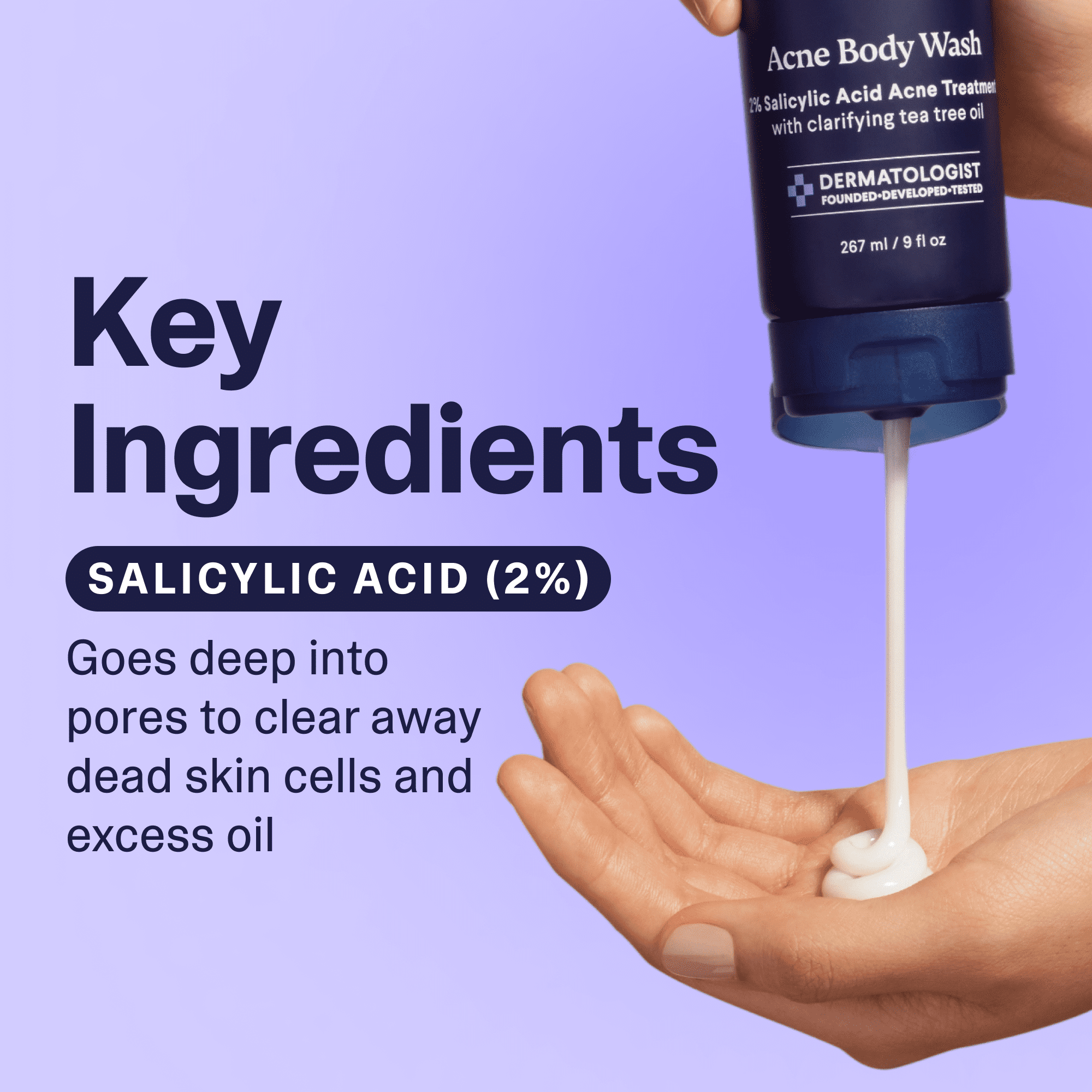 Curology Acne Body Wash with Salicylic Acid, 9 oz