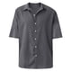 thumbnail image 4 of diseñador primavera verano hombres casual algodón lino color sólido camisas de manga corta camisas sueltas gris oscuro / m, 4 of 4