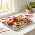 thumbnail image 5 of Cook with Color Melamine Serving Tray, Lightweight Plastic Tray for Serving Food and Drinks, Patriotic Stars and Stripes, 5 of 5