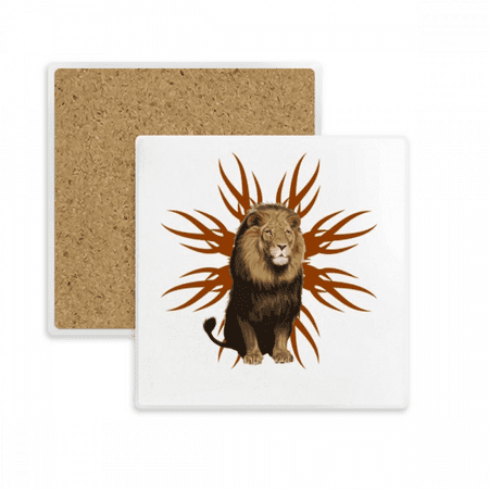 

Feline Lions Fierce Flames Coaster Cup Mat Mug Subplate Holder Insulation Stone