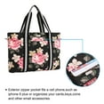 thumbnail image 5 of Mosiso Laptop Tote Bag (Up to 17.3 Inch),Canvas Classic Travel Shopping Carrying Shoulder Handbag Compatible Notebook/Ultrabook/Chromebook,Peony, 5 of 6