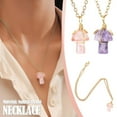 thumbnail image 2 of UOYOTT Natural Rose Quartz Mushroom Crystal Necklace Pendant Gemstone Cute Gift Sho, 2 of 6