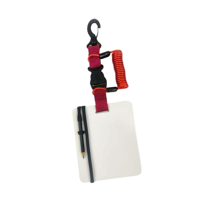 Siruishop Tableau d'Écriture de Plongée avec Pince et Crayon Bloc-Notes Haute Visibilité sous-Marin Rouge
