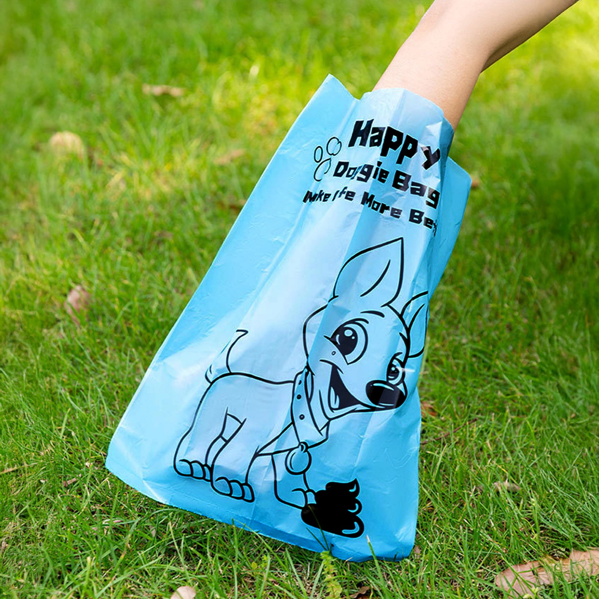 GARITIN Dog Poop Bags for Dogs, Dog Bags for Waste 24 Rolls 360 Count, Doggie Bags for Poop Pet Doggy Waste Bags Rolls, Unscented Cats Litter Bags, Blue
