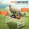 thumbnail image 2 of KFFKFF Sheep & Goat Platform, Dimensions 47x23 inches, Constructed from Durable Metal, Milking and Shearing Platform with Adjustable Height from 21" to 33", Includes Headpiece and Nose Loop, 2 of 9