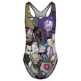 thumbnail image 4 of Invader Zim One-Piece Swimsuit Women Print Bathing Suit Swimwear Beach Outfit Swim Suits XL, 4 of 7
