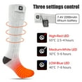 thumbnail image 3 of SNOW DEER 2024 Upgraded Rechargeable Electric Heated Socks,7.4V 2200mAh Battery Powered Cold Weather Heat Socks for Men Women,Outdoor Riding Camping Hiking Motorcycle Skiing Warm Winter Socks, 3 of 10
