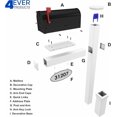 4Ever Products Vinyl Mailbox Post System Includes Black Steel Mailbox