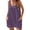 Purple, variant on UVN Summer Swimsuit Coverups for Women Bathing Suit Ladies Pom Pom Beach V Neck Tank Dress with Pockets