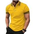 thumbnail image 2 of Men's Polo Shirts Short Sleeve 3 Buttons Golf Shirts Classic Fit Casual Performance T-Shirt, S, 2 of 4