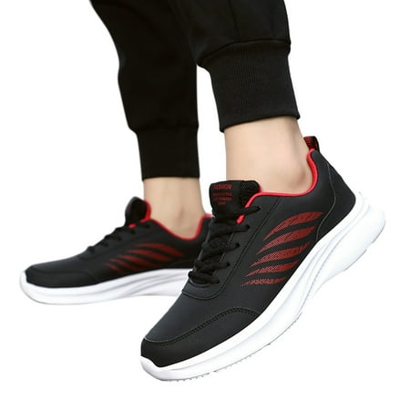 Mepaouo Mens Fashion Sneakers Suede Lace up Air Running Shoes Casual Non Slip Walking Shoes