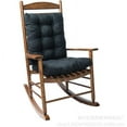 thumbnail image 1 of Nvzi Juego de cojines para mecedora, 2 piezas, cojín antideslizante para asiento y respaldo de silla, cojín suave y grueso para interior y exterior, cojín para silla con relleno (negro), 1 of 5