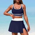 thumbnail image 2 of BOBOGOJP Womens Two Piece Tankini Bathing Suits with Skirt Tummy Control Swimsuits Modest Swimwear 2026 Blue for Size XL, 2 of 9