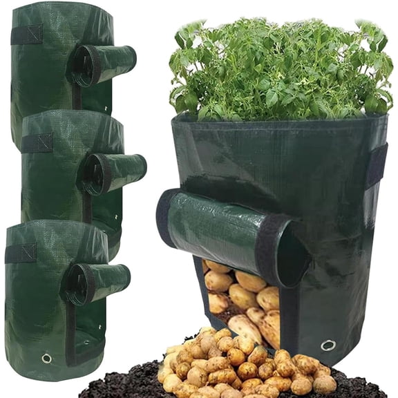 Potato Growing Containers Flap Handles Plant Bags
