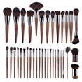 thumbnail image 4 of Juego de brochas cosméticas profesionales con lana de fibra de lujo para entusiastas de las herramientas de belleza, 4 of 6