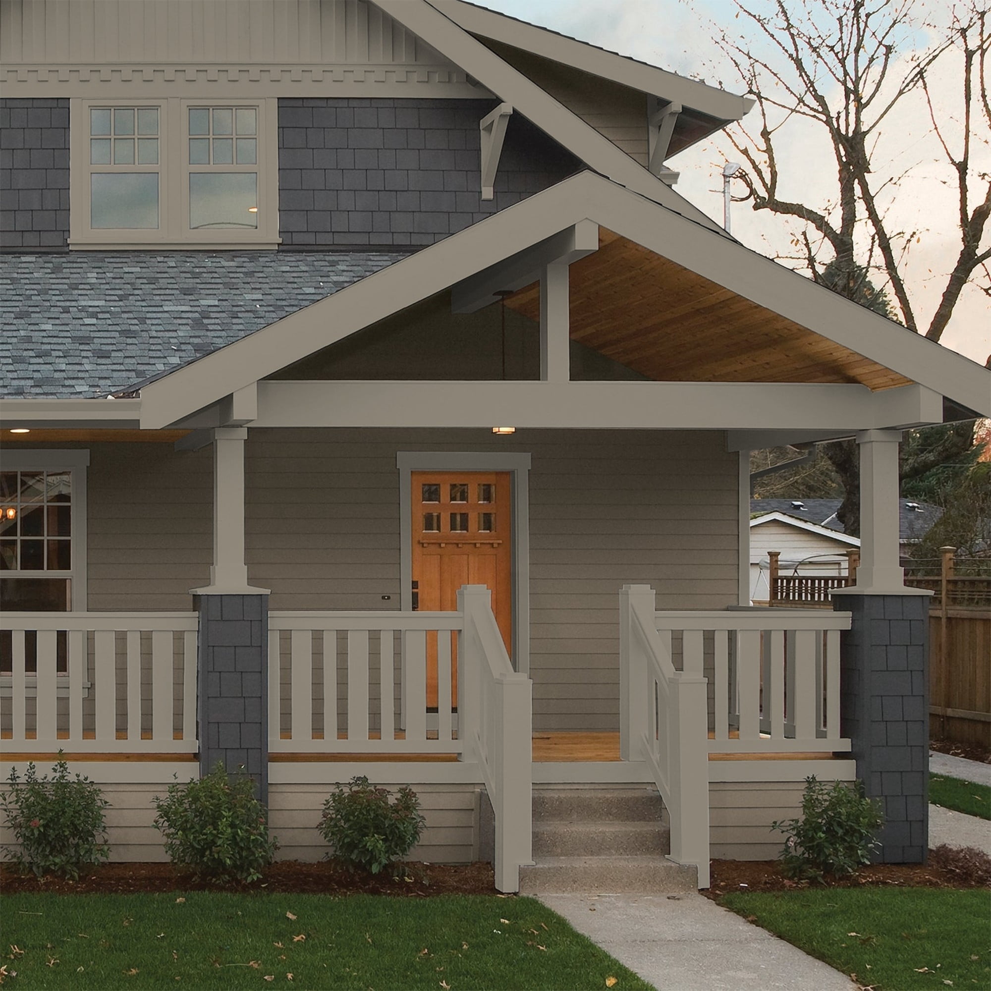 Glidden HEP Roller Coaster / Tan Semi-Gloss Exterior Paint with Primer, 1 Quart