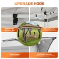 thumbnail image 6 of HOTEEL 12' x 12' Outdoor Pop-Up Gazebo Canopy with Mosquito Netting, 2-Tiered Vented Top, 3 Adjustable Heights for Backyard, Garden, Lawn, Brown, 6 of 14