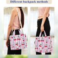 thumbnail image 4 of FORMRS Womens Corduroy Tote Bag Crossbody Shoulder Purse Handbag with Detachable Strap, Purple Stripe Cherry Pattern, 4 of 7