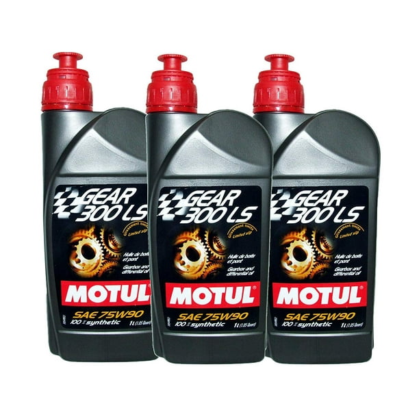 Motul Gear 300 75W-90 SynTransmission Fluid Oil - 3 pack. (3 Liters ...