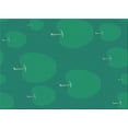 thumbnail image 1 of Ahgly Company Indoor Rectangle Patterned Medium Spring Green Area Rugs, 2' x 5', 1 of 1