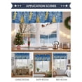 thumbnail image 6 of Valances for Windows Christmas Tree Rod Pocket Cafe Window Treatments Valance Curtains for Kitchen Bathroom Laundry Basement Windows 56"x16", 6 of 7